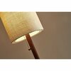 Homeroots Walnut Wood Floor Lamp with Slim Cylindrical Shade 372562